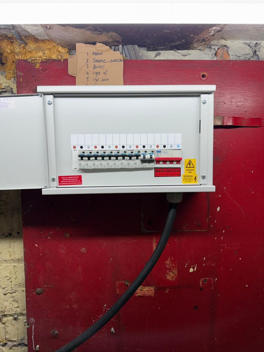 Finished, labelled board installed by Praetor